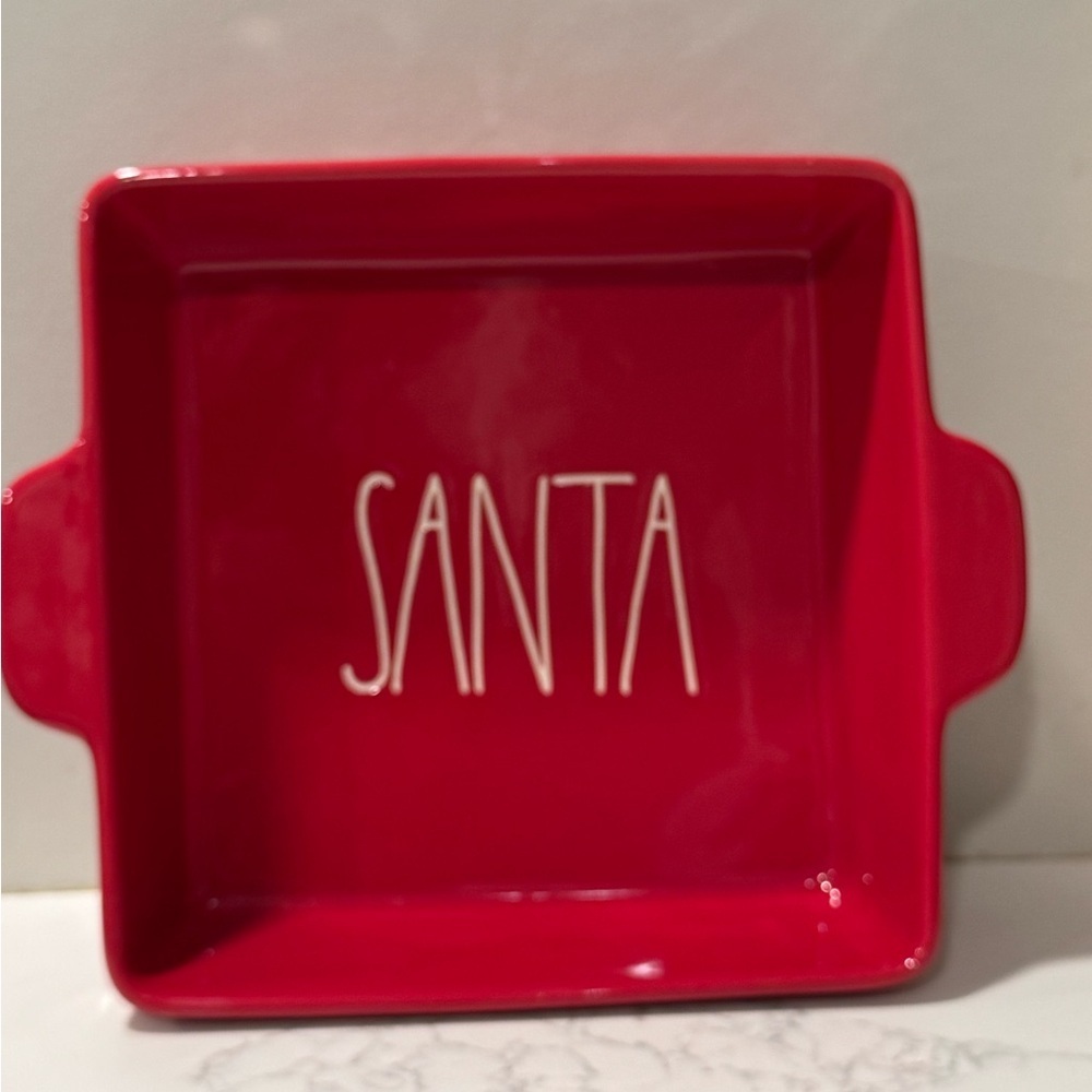 Rae Dunn - Red Santa Small Casserole Dish